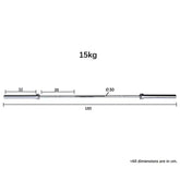 1.8m olympic straight bar dimension